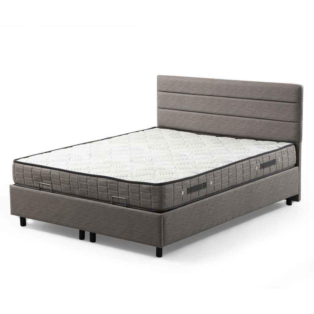 Mylor Fabric Ottoman Storage King Size bed in Light Grey