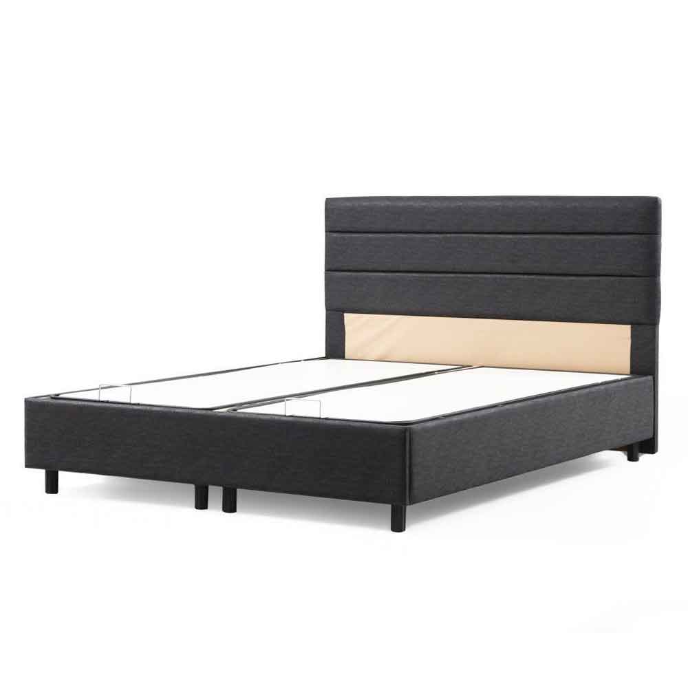 Mylor Fabric Ottoman Storage Small Double bed in Anthracite