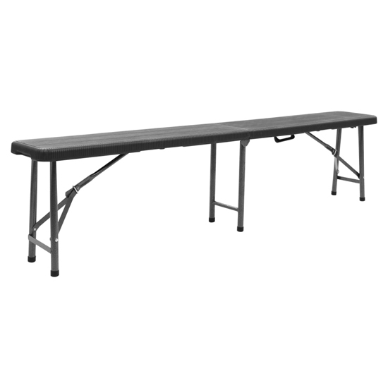 Myra Outdoor Steel Folding 2 Pcs Seating Benches In Black