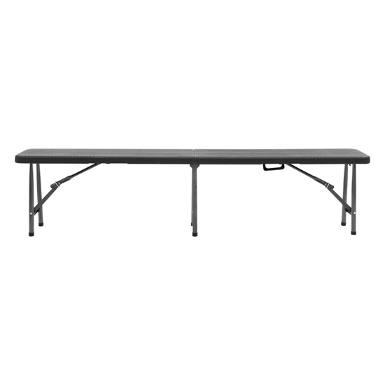 Myra Outdoor Steel Folding 2 Pcs Seating Benches In Black