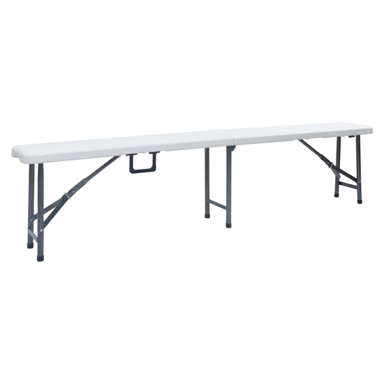 Myra Outdoor Steel Folding 2 Pcs Seating Benches In White