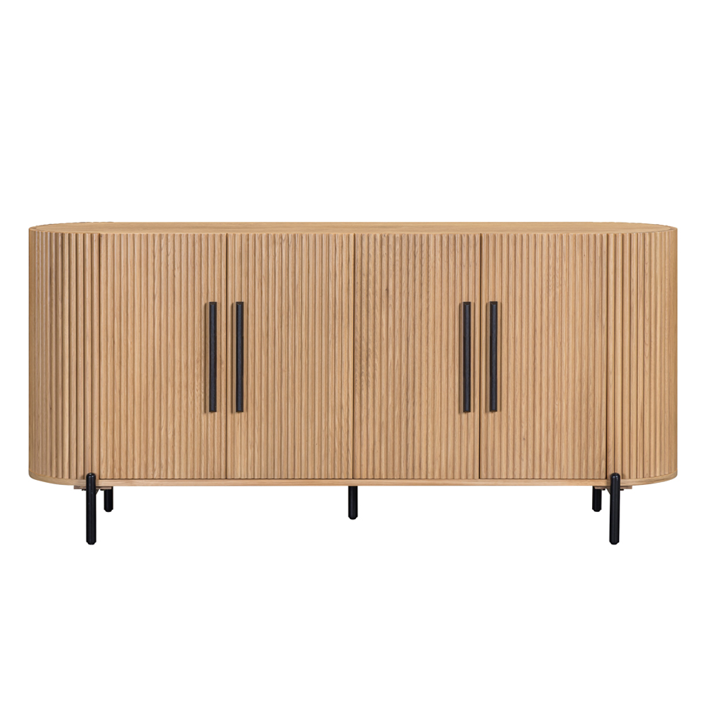 Myrex Wooden Sideboard with 4 Doors in Light Oak