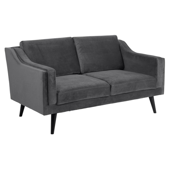 Read more about Myrtle fabric upholstered 2 seater sofa in dark grey