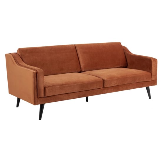 Read more about Myrtle fabric upholstered 3 seater sofa in copper