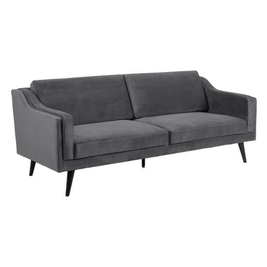 Read more about Myrtle fabric upholstered 3 seater sofa in dark grey