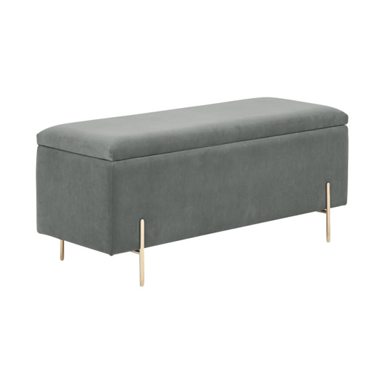 Mullion Fabric Upholstered Ottoman Storage Bench In Grey_3
