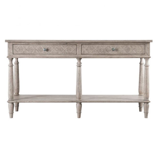 Mestiza Wooden Console Table With 2 Drawers In Natural