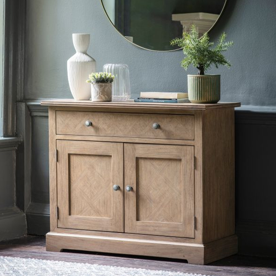 Photo of Mestiza wooden sideboard with 2 doors and 1 drawer in natural