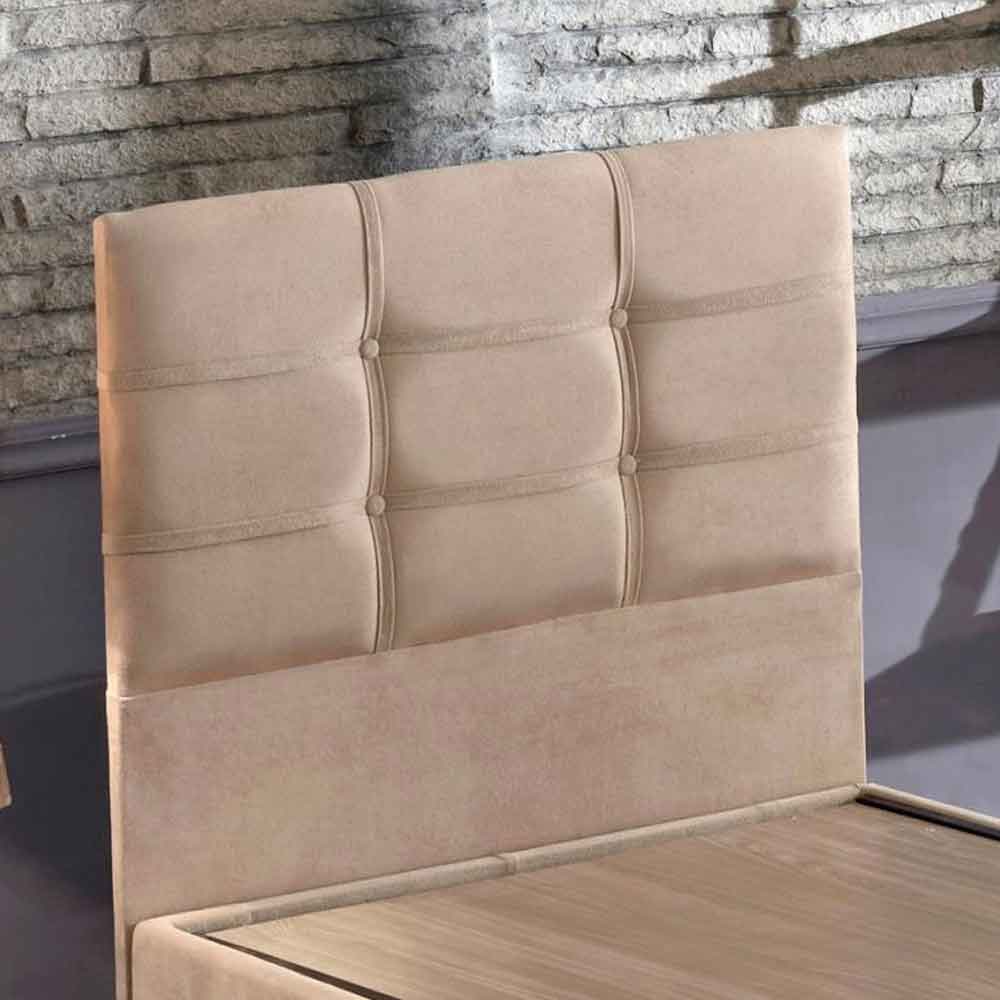 Myzel Fabric Ottoman Storage Single Bed in Light Brown