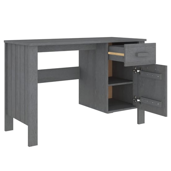 Naaji Pine Wood Laptop Desk With 1 Door 1 Drawer In Dark Grey_5