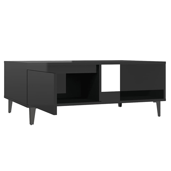 Naava High Gloss Coffee Table With 1 Door In Black_4