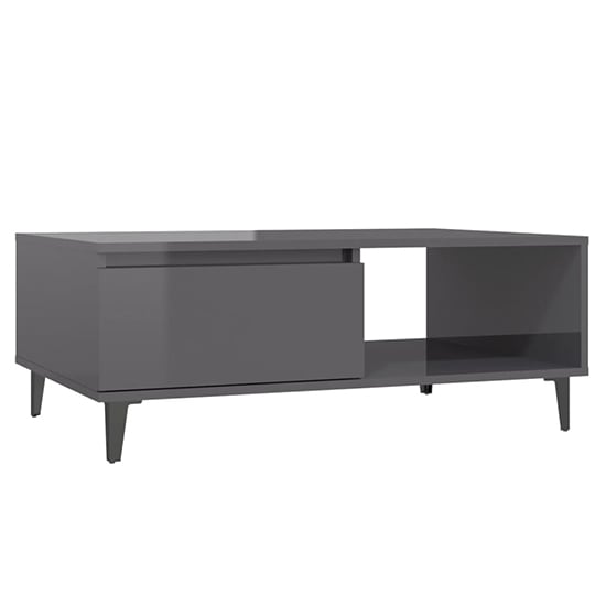 Naava High Gloss Coffee Table With 1 Door In Grey_3