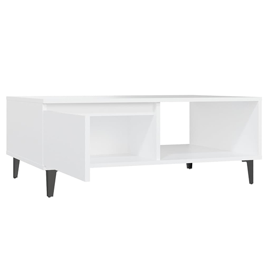 Naava Wooden Coffee Table With 1 Door In White