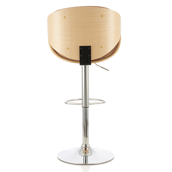 Nacto Beige And Oak Faux Leather Swivel Bar Stools In Pair_4