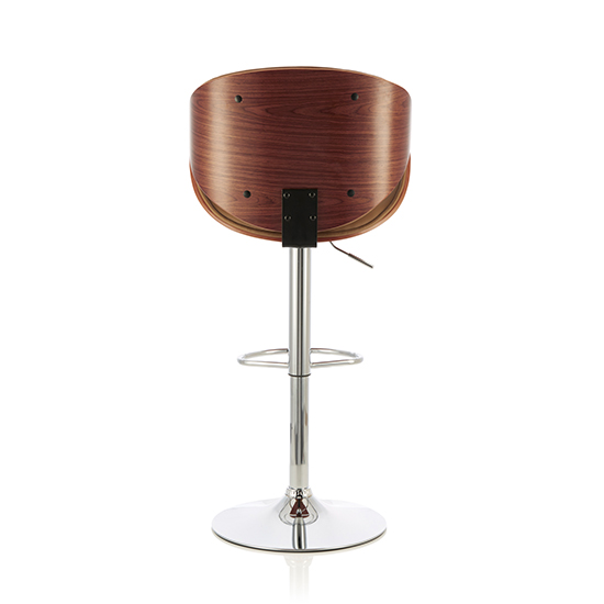 Nacto Faux Leather Swivel Bar Stool In Beige And Walnut_3