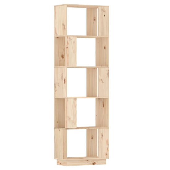 Nadav Solid Pine Wood Bookcase And Room Divider In Natural_3