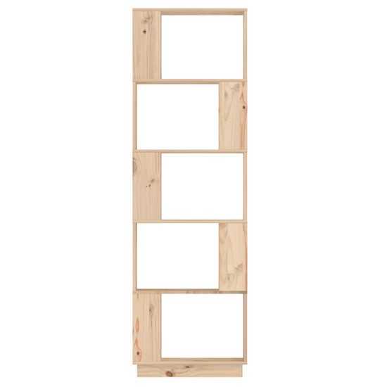 Nadav Solid Pine Wood Bookcase And Room Divider In Natural