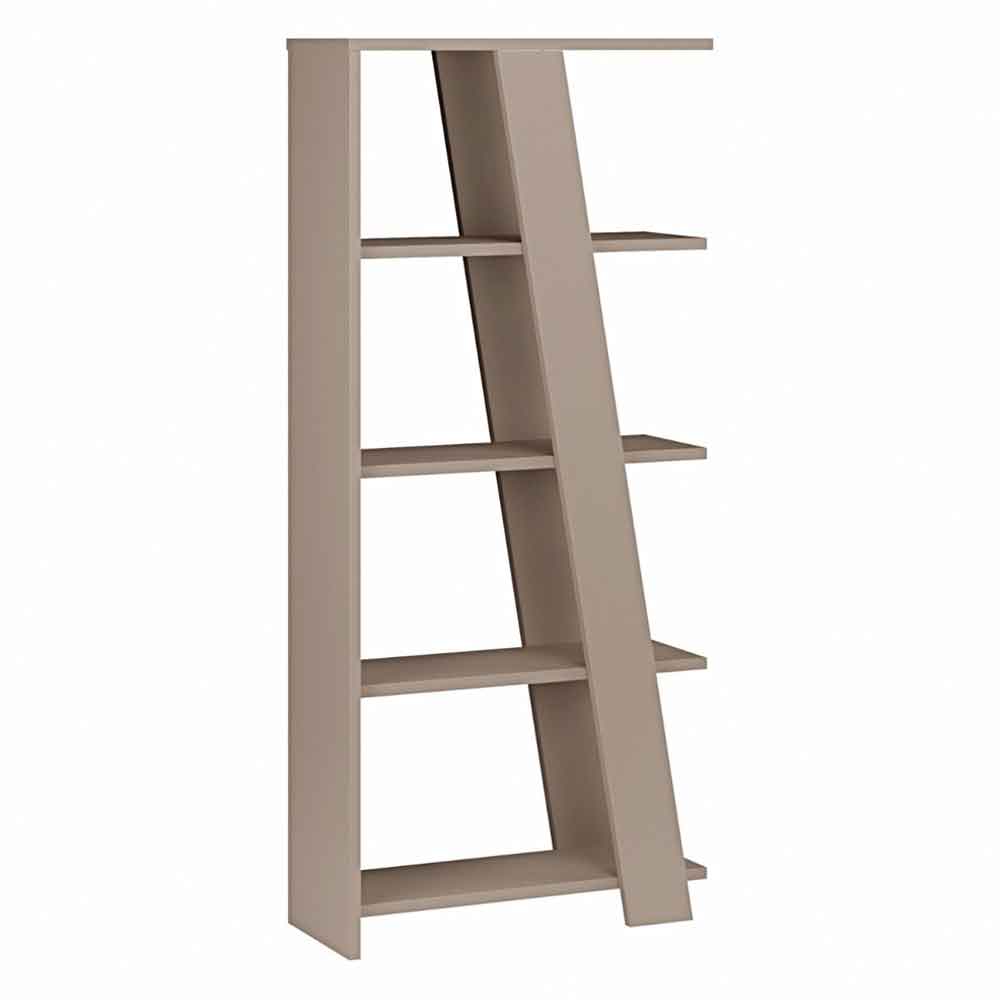 Nadia Wooden Shelving Unit with 4 Shelves in Taupe