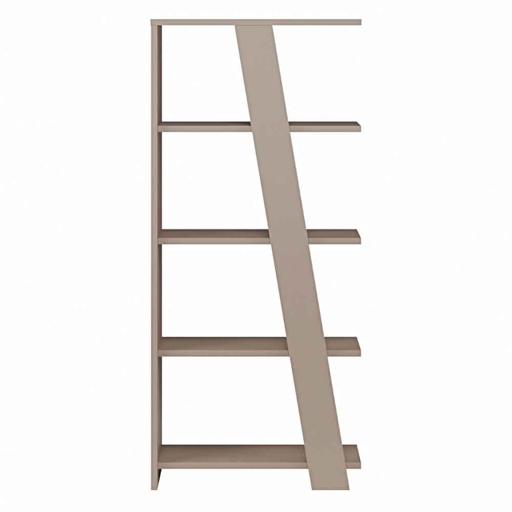 Nadia Wooden Shelving Unit with 4 Shelves in Taupe