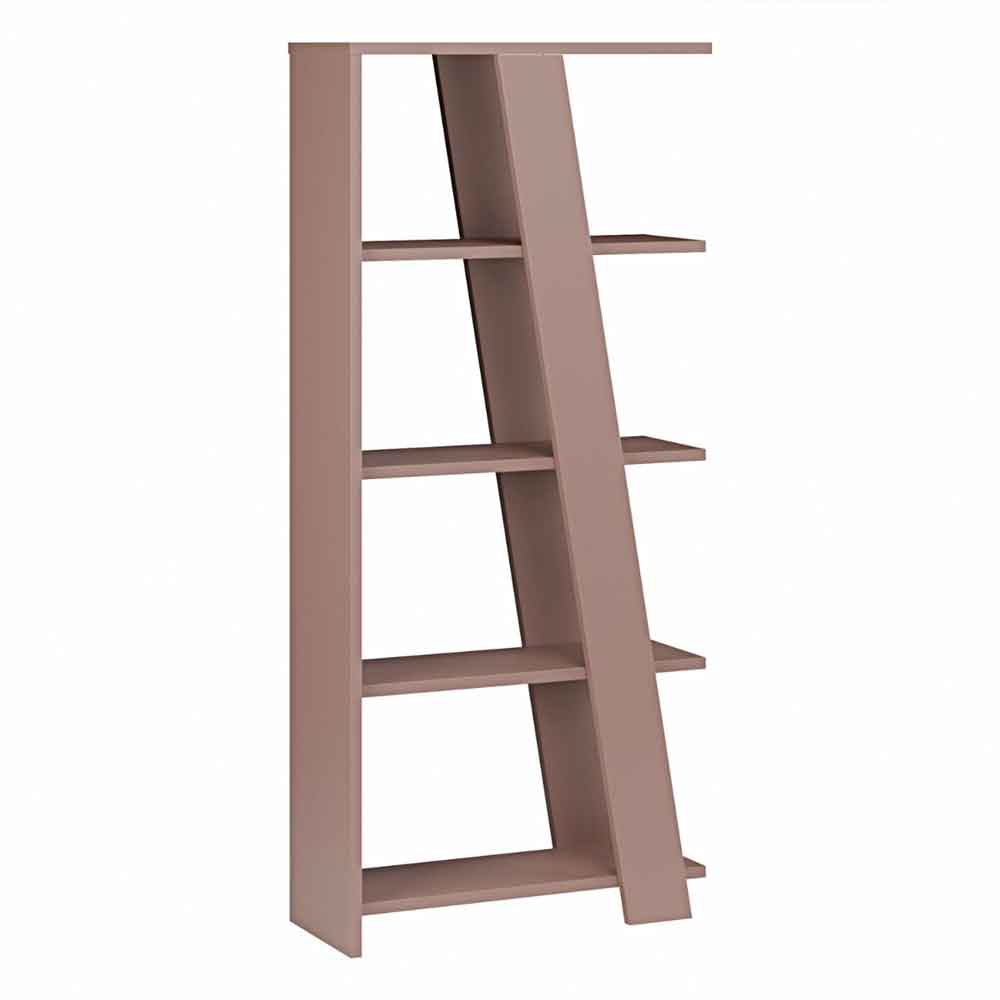 Nadia Wooden Shelving Unit with 4 Shelves in Terracotta