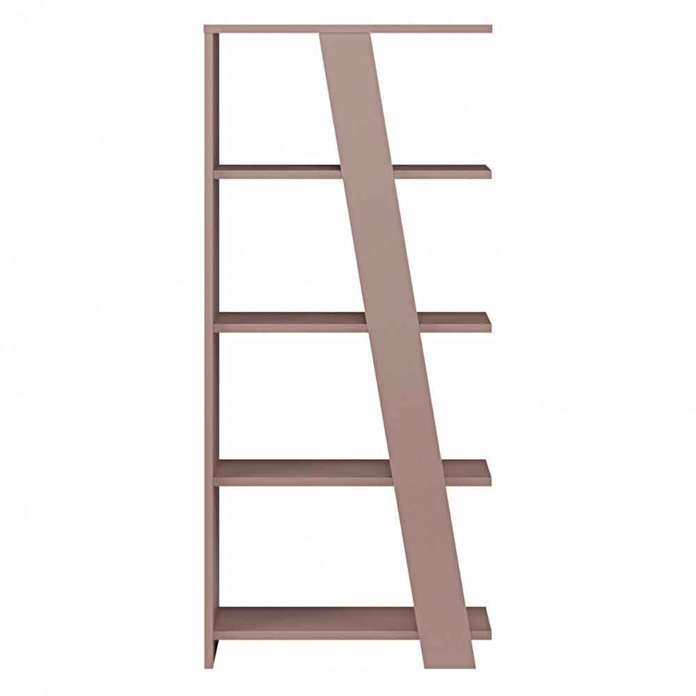 Nadia Wooden Shelving Unit with 4 Shelves in Terracotta