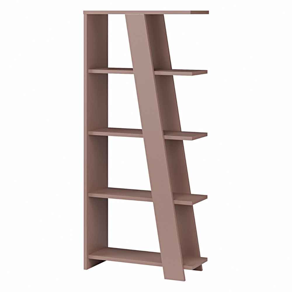 Nadia Wooden Shelving Unit with 4 Shelves in Terracotta