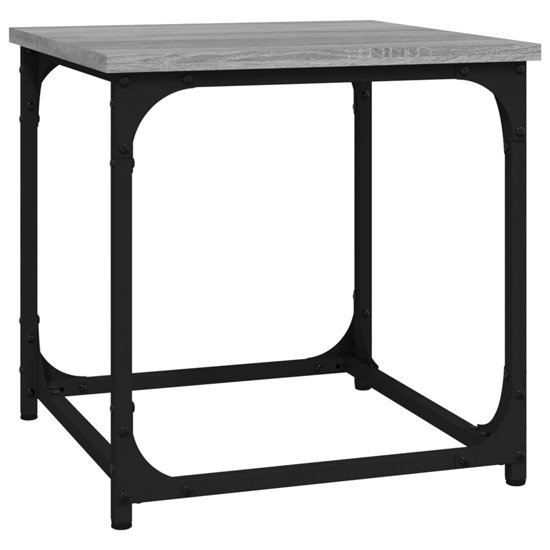 Nadra Wooden Side Table Square In Grey Sonoma Oak
