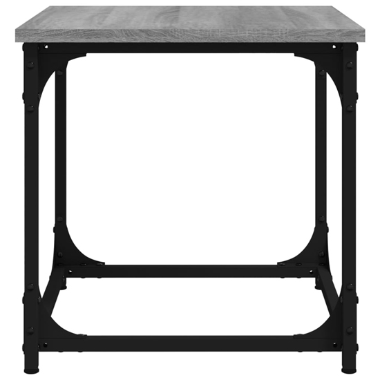 Nadra Wooden Side Table Square In Grey Sonoma Oak