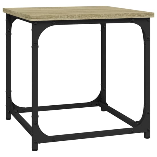 Nadra Wooden Side Table Square In Sonoma Oak