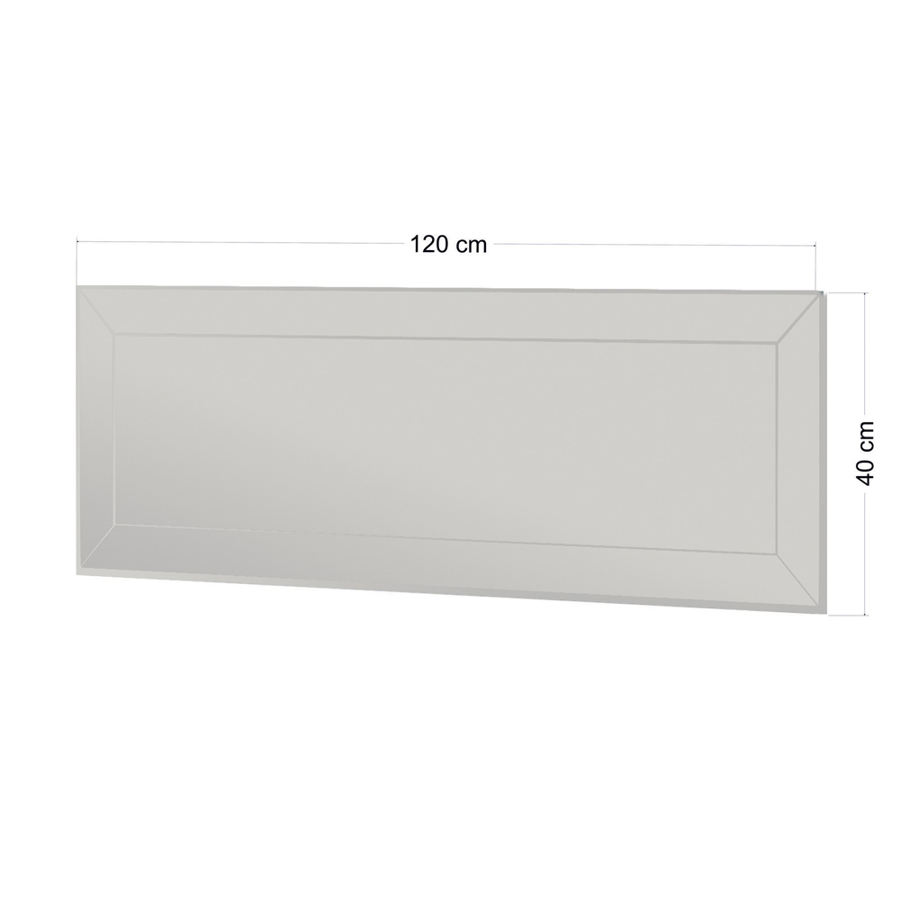 Nady Glass Dressing Wall Mirror with White Wooden Frame
