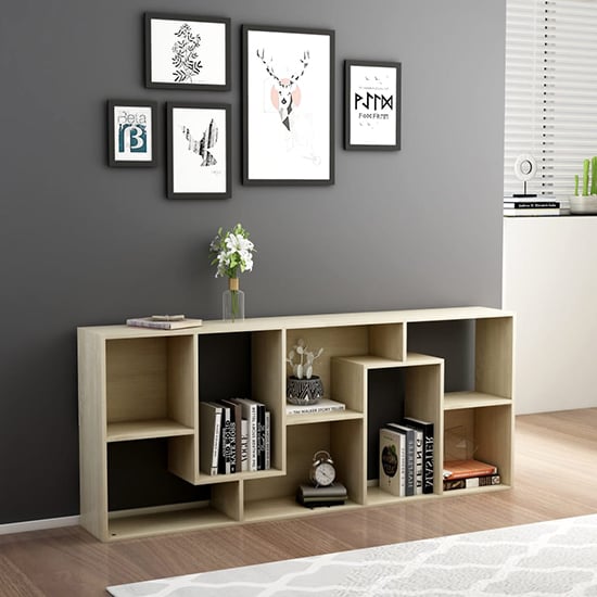 Nael Wooden Bookcase And Shelving Unit In Sonoma Oak_2