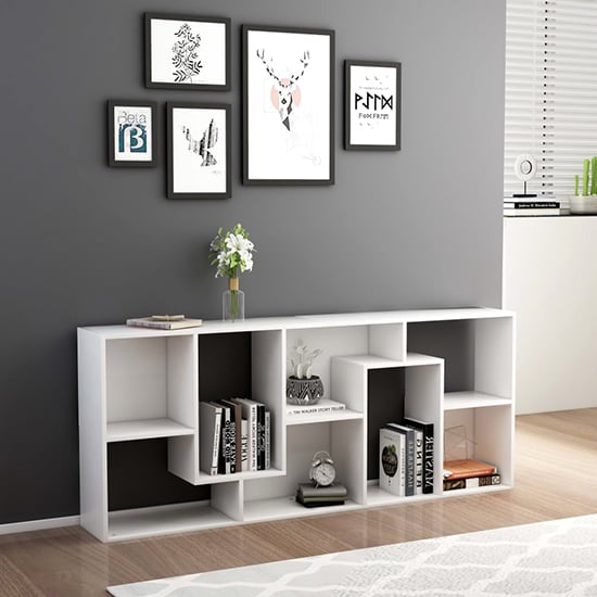 Nael Wooden Bookcase And Shelving Unit In White_2