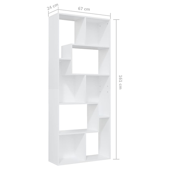 Nael Wooden Bookcase And Shelving Unit In White