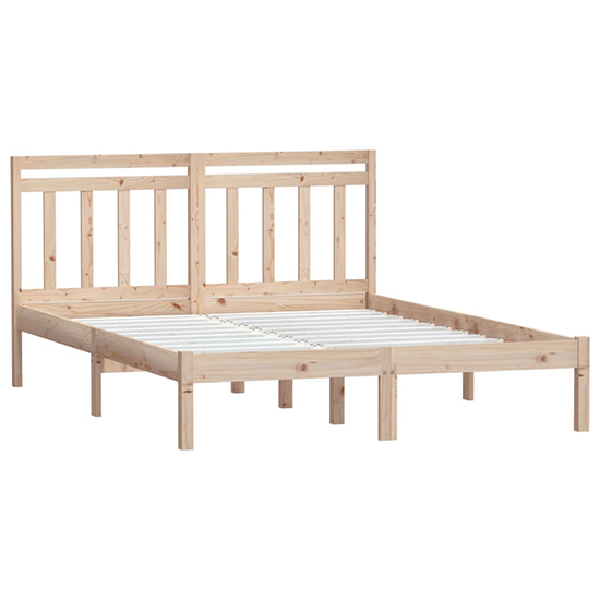 Naida Solid Pinewood King Size Bed In Natural
