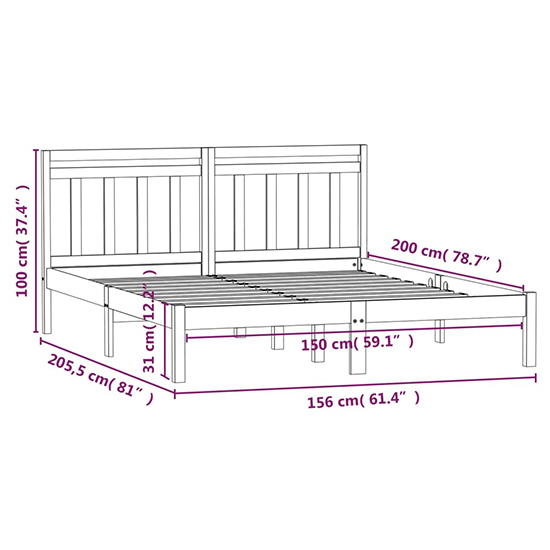 Naida Solid Pinewood King Size Bed In Natural