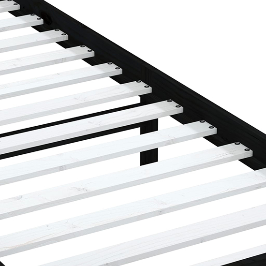 Naida Solid Pinewood Single Bed In Black_4