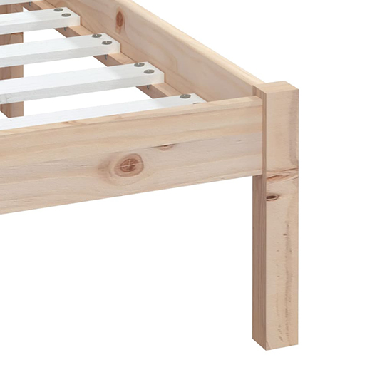 Naida Solid Pinewood Super King Size Bed In Natural