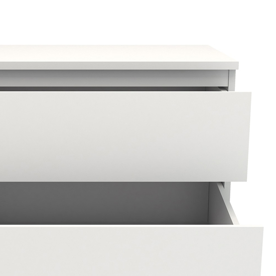 Naira Wooden Tall Chest Of 5 Drawers In White