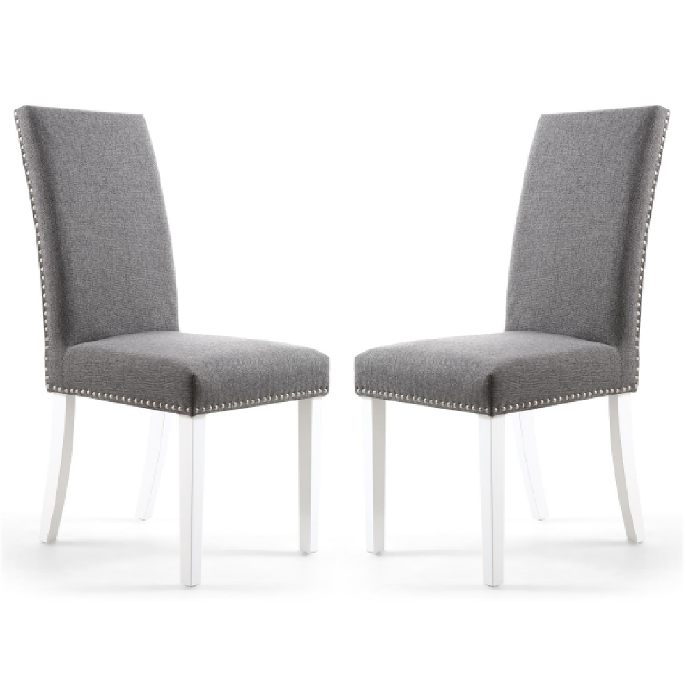 Naiva Grey Marble Dining Table With 4 Rabat Steel Grey Chairs
