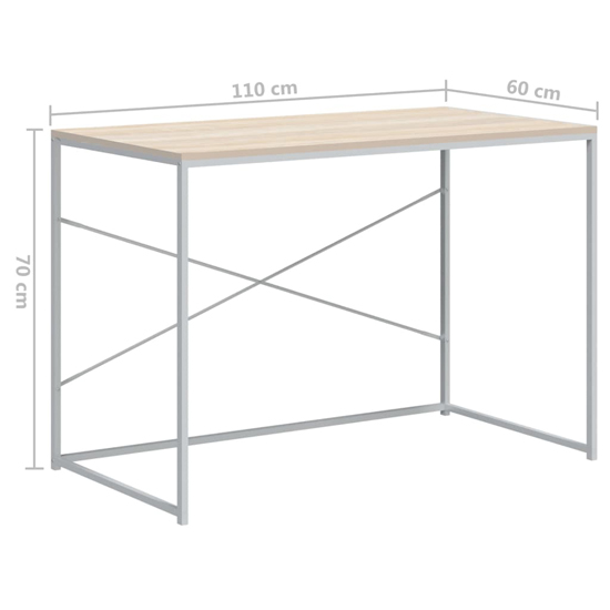 Nakano Wooden Laptop Desk In White And Oak