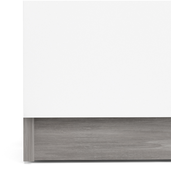 Nakou 2 Door 1 Drawer Sideboard In Concrete And White High Gloss_7