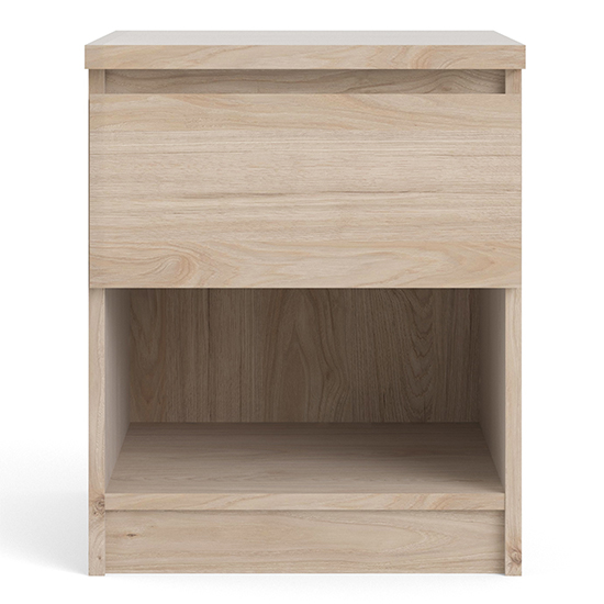 Nakou Wooden Bedside Cabinet With 1 Drawer In Oak