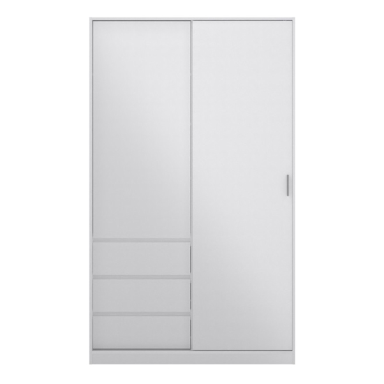 Nakou High Gloss Wardrobe With 1 Sliding Door In White