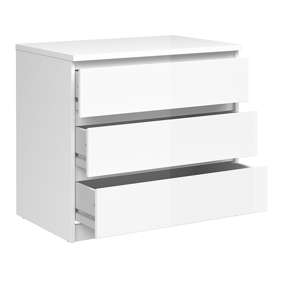 Nakou High Gloss Chest Of 3 Drawers In White_3