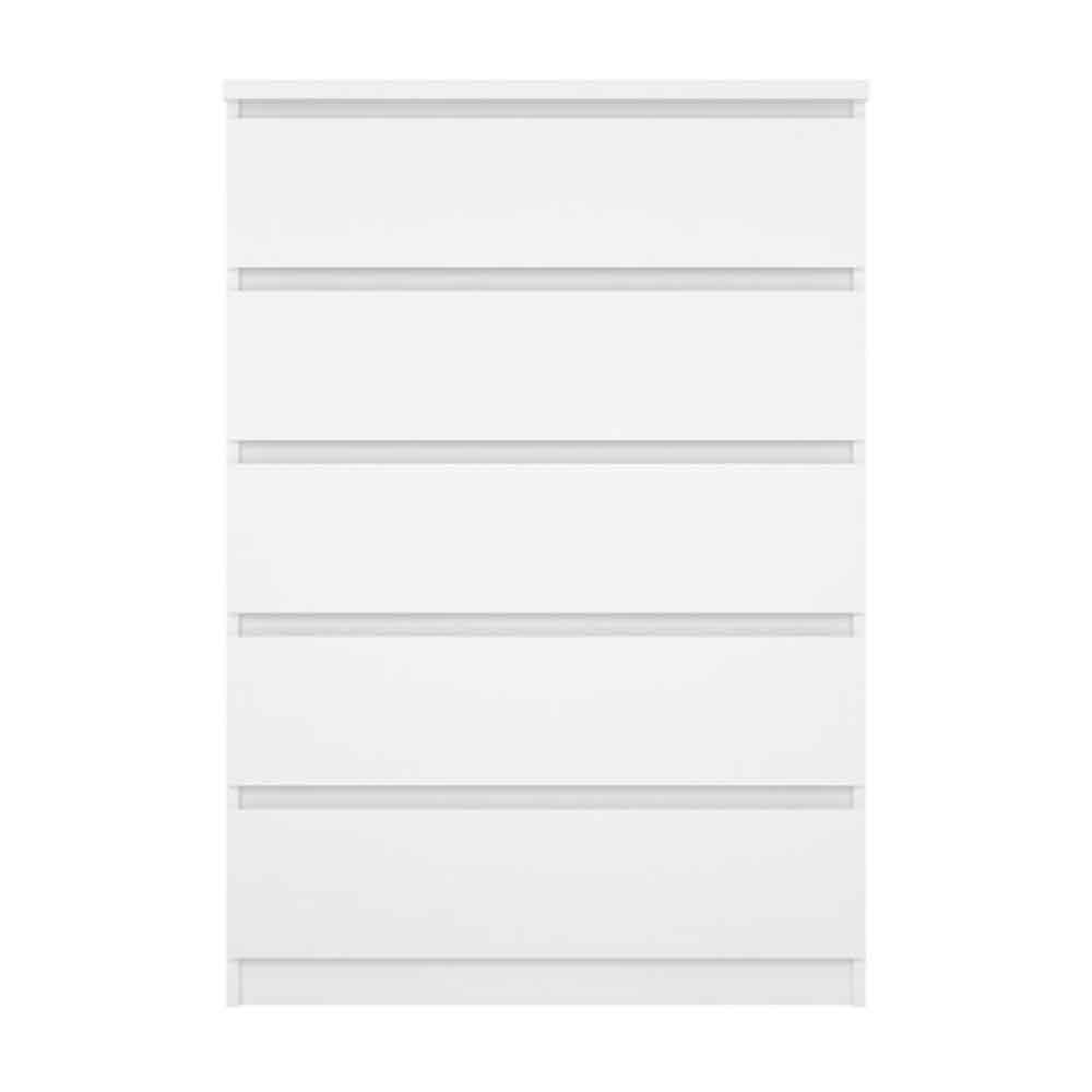 Nakou High Gloss Chest Of 5 Drawers In White