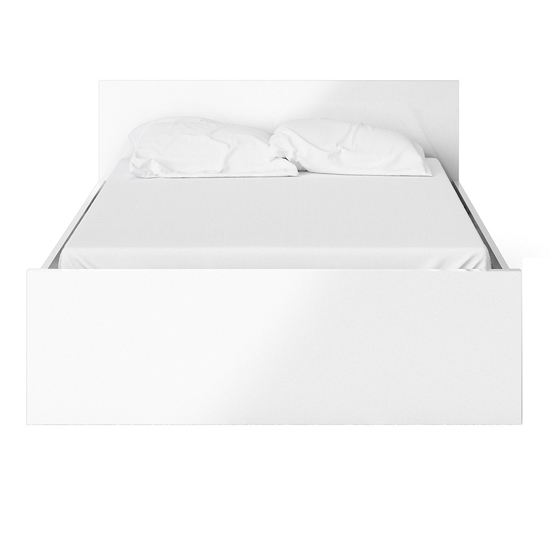 Nakou High Gloss Double Bed In White_3