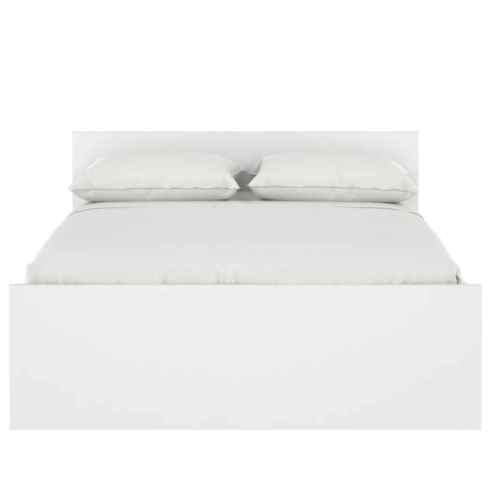 Nakou High Gloss Double Bed In White
