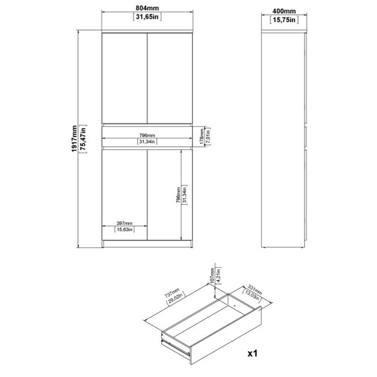 Nakou Shoe Storage Cabinet 4 Doors In Jackson Hickory And Black
