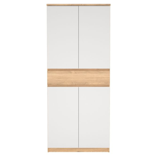 Nakou Shoe Storage Cabinet 4 Doors In Jackson Hickory And White