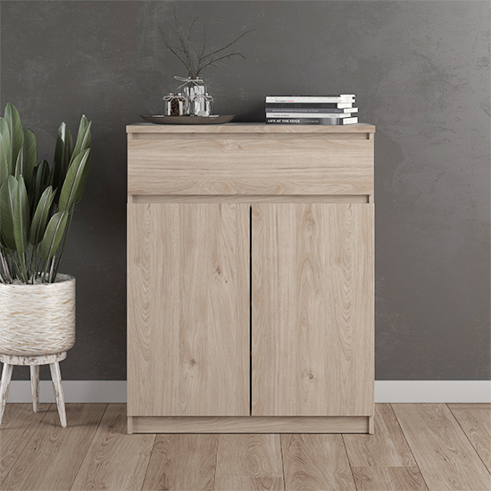 Photo of Nakou sideboard with 2 doors 1 drawer in jackson hickory oak